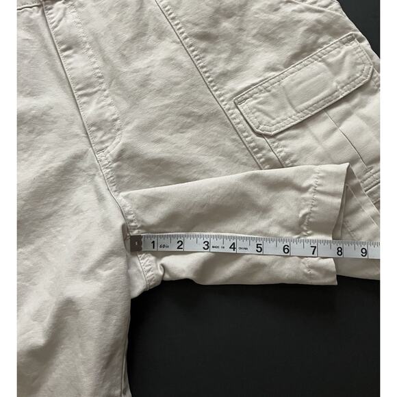 Mens Savane Canvas Cargo Shorts Sporty Flat Front 6 Pockets Light Khaki 40 - Picture 5 of 9